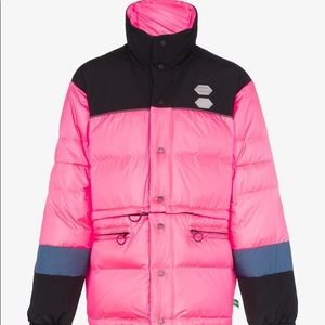 Off White c/o Virgil Abloh Pink Puffer Jacket